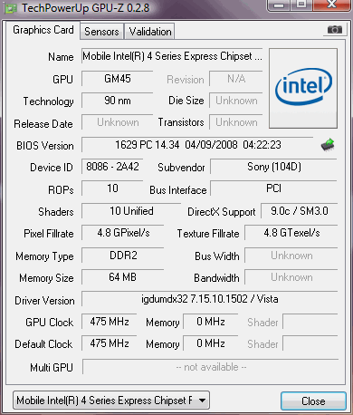 Intel gma x3100